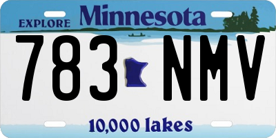 MN license plate 783NMV