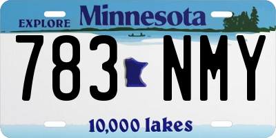 MN license plate 783NMY