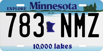 MN license plate 783NMZ