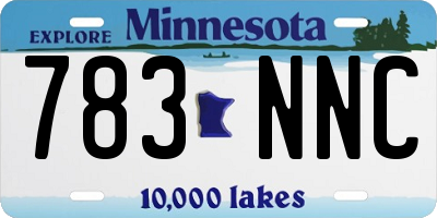 MN license plate 783NNC