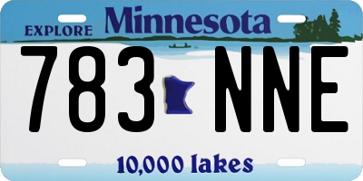 MN license plate 783NNE