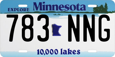 MN license plate 783NNG