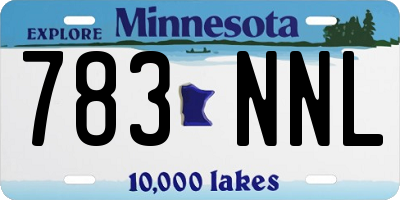 MN license plate 783NNL