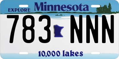 MN license plate 783NNN