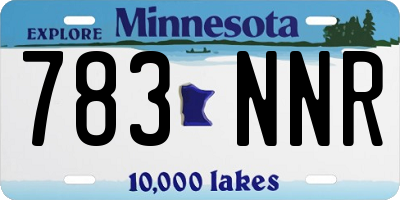 MN license plate 783NNR