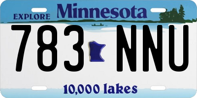 MN license plate 783NNU