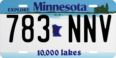 MN license plate 783NNV