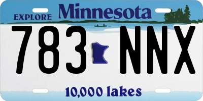 MN license plate 783NNX