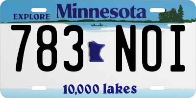 MN license plate 783NOI