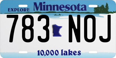 MN license plate 783NOJ