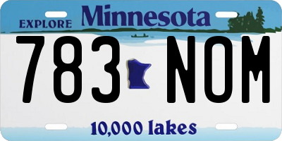 MN license plate 783NOM