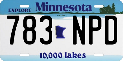 MN license plate 783NPD