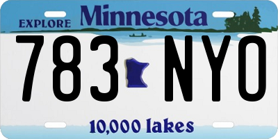 MN license plate 783NYO