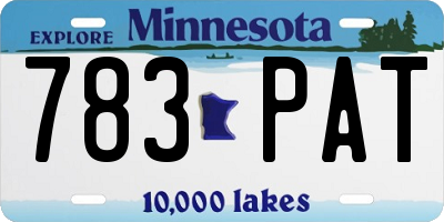 MN license plate 783PAT