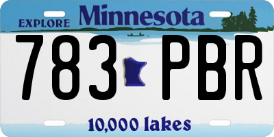MN license plate 783PBR