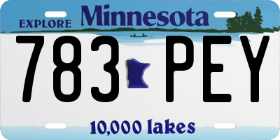 MN license plate 783PEY