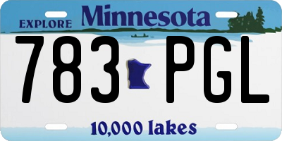 MN license plate 783PGL