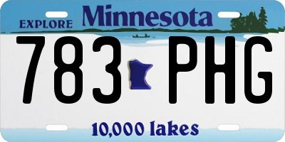 MN license plate 783PHG