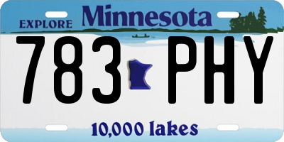 MN license plate 783PHY