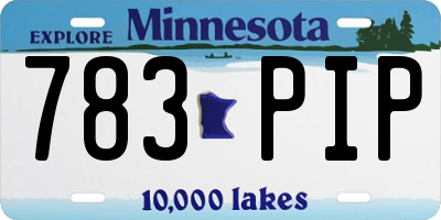 MN license plate 783PIP