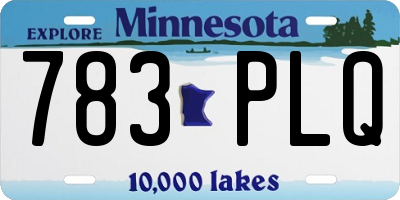 MN license plate 783PLQ
