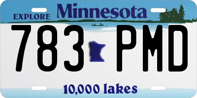 MN license plate 783PMD