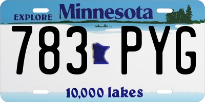MN license plate 783PYG