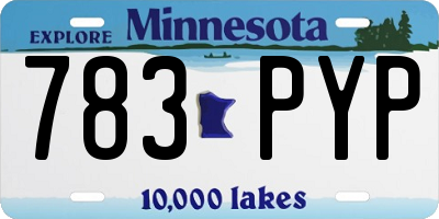 MN license plate 783PYP