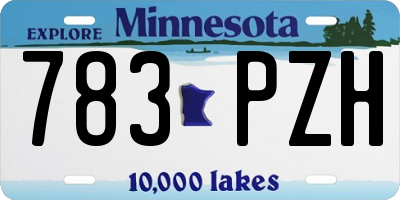 MN license plate 783PZH