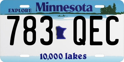 MN license plate 783QEC