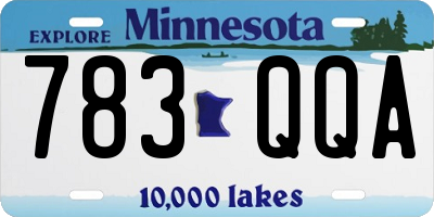 MN license plate 783QQA
