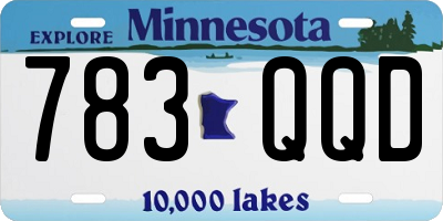 MN license plate 783QQD