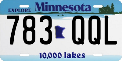 MN license plate 783QQL