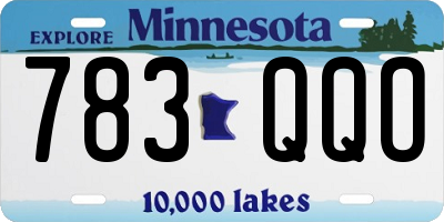 MN license plate 783QQO