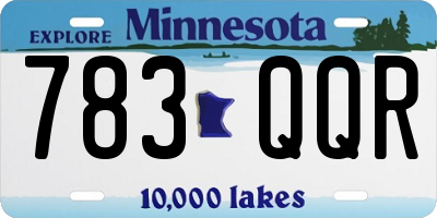 MN license plate 783QQR