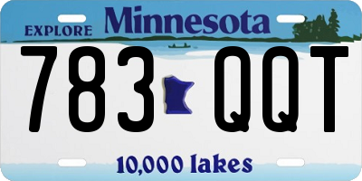 MN license plate 783QQT