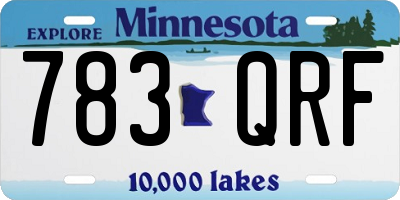 MN license plate 783QRF