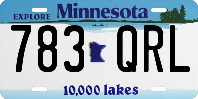 MN license plate 783QRL