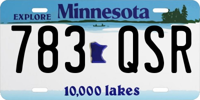 MN license plate 783QSR