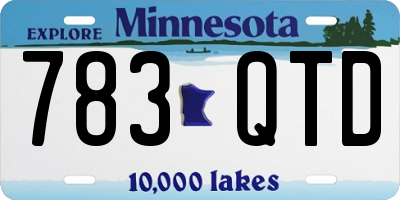 MN license plate 783QTD