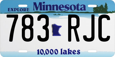 MN license plate 783RJC