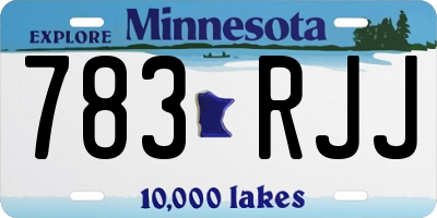 MN license plate 783RJJ