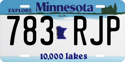 MN license plate 783RJP