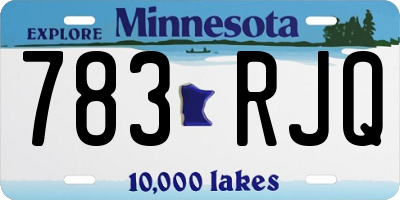 MN license plate 783RJQ