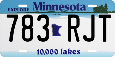 MN license plate 783RJT