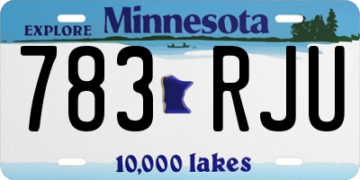 MN license plate 783RJU