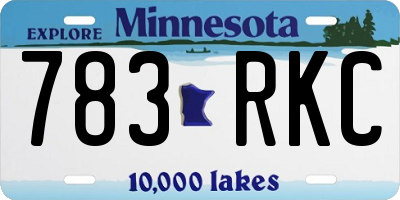 MN license plate 783RKC