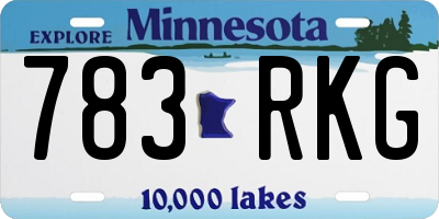 MN license plate 783RKG