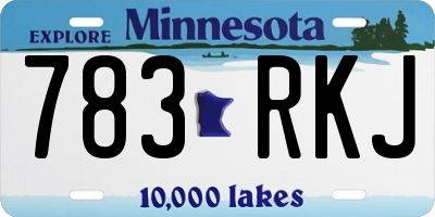 MN license plate 783RKJ