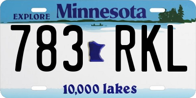 MN license plate 783RKL